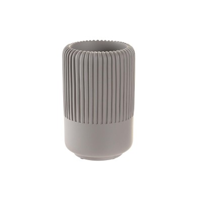 Glass DKD Home Decor Grey Cement 7 x 7 x 11 cm