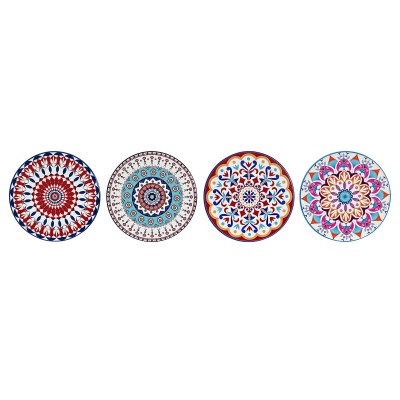 Dessous de verres DKD Home Decor Mandala 4 Unités (10,8 x 10,8 x 0,7 cm)