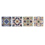 Dessous de verres DKD Home Decor Carrelage 4 Unités (10,8 x 10,8 x 0,7 cm)