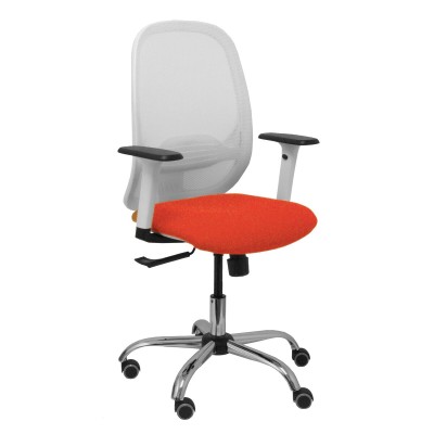 Chaise de Bureau Piqueras y Crespo 354CRRP Blanc Orange Foncé