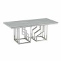 Centre Table DKD Home Decor White Silver Crystal Steel 120 x 60 x 40 cm