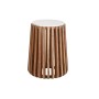 Table d'appoint DKD Home Decor Blanc Naturel Marbre Bois de manguier 47 x 47 x 58 cm