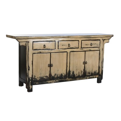 Buffet DKD Home Decor Blanc Crème Brun foncé Bois 176 x 42 x 83 cm