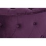 Footrest DKD Home Decor Purple Polyester Burgundy MDF Wood (70 x 70 x 42 cm)