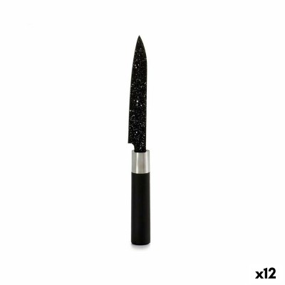 Couteau de cuisine Kinvara KT11-5604M05 Noir Acier inoxydable Plastique 2,5 x 24 x 2,5 cm Marbre (12 Unités)