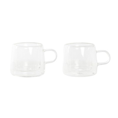 Ensemble de tasses à café DKD Home Decor Verre Transparent Verre Borosilicaté (80 ml)