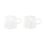 Piece Coffee Cup Set DKD Home Decor Crystal Transparent Borosilicate Glass (80 ml)