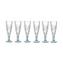 Coupe de champagne Vivalto Exotic Bleu Verre 170 ml (6 Unités)