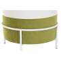 Footrest DKD Home Decor Natural Metal White Green (40 x 40 x 40 cm)