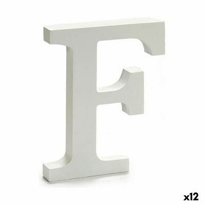 Lettre Pincello F Blanc 1,8 x 21 x 17 cm (12 Unités)