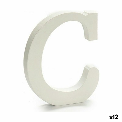 Lettre Pincello C Blanc 1,8 x 21 x 17 cm (12 Unités)