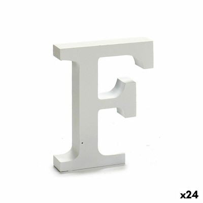 Lettre Pincello F Blanc 2 x 16 x 14,5 cm (24 Unités)