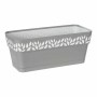 Planter Stefanplast Cloe White Grey Plastic 13,3 x 12,3 x 29,3 cm (12 Units)