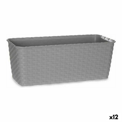 Jardinière Stefanplast 73660 Gris Plastique 13 x 11 x 29 cm (12 Unités)
