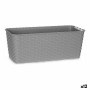 Planter Stefanplast 73660 Grey Plastic 13 x 11 x 29 cm (12 Units)
