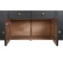 Sideboard DKD Home Decor Black Natural Wood 177 x 38 x 75 cm
