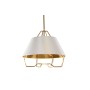 Suspension DKD Home Decor Blanc Doré PVC Métal 50 W 38 x 38 x 32 cm