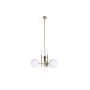 Suspension DKD Home Decor 64 x 64 x 64 cm Verre Doré Métal Blanc 50 W