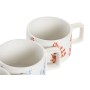 Ensemble de tasses à café DKD Home Decor Bleu Fuchsia Métal Dolomite 260 ml