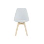 Chaise DKD Home Decor Bleu Beige Polyester Mousse Bois de hêtre 48 x 56 x 83 cm