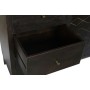 Sideboard DKD Home Decor Black Golden Dark brown Metal Acacia 160 x 40 x 90 cm