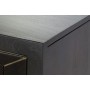 Sideboard DKD Home Decor Black Golden Dark brown Metal Acacia 160 x 40 x 90 cm