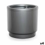 Self-watering flowerpot Ibergarden 4132-PLA Silver polypropylene 32 x 30,5 x 32 cm (4 Units)