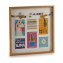 Porte photos mural Pompons Lama Multicouleur Bois 40,5 x 3 x 40,5 cm (6 Unités)