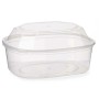 Rectangular Lunchbox with Lid Leknes BS1500ROIOV Transparent polypropylene 1,5 L 18 x 10,5 x 21,5 cm (8 Units)