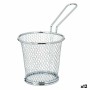 Panier de présentation apéritif Kinvara W8088S Argenté Métal 15,5 x 12 x 8 cm (12 Unités)