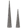 Christmas bauble Krist+ 193YYX38-MNCA-1 Silver Cones 9,5 x 60 x 9,5 cm Sequins (4 Units)