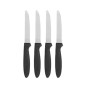 Ensemble de Couteaux Kinvara CN-KT172244F Noir Argenté Acier inoxydable Plastique 19,5 cm (12 Unités)