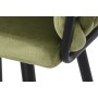 Stool DKD Home Decor Black Green Velvet Metal 61 x 52 x 101 cm