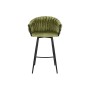 Stool DKD Home Decor Black Green Velvet Metal 61 x 52 x 101 cm