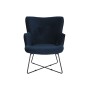 Siège DKD Home Decor Bleu Noir Métal 68 x 76 x 90 cm