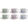 Coffee Set DKD Home Decor Blue White Green Lilac Metal Dolomite 180 ml