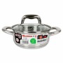 Casserole Quttin 139494 Ø 16 x 7 cm With lid Steel (6 Units)