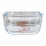 Casserole with lid Quttin 63096 Glass 32,8 x 19,7 x 13 cm (3 Units)