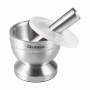 Mortier de cuisine Quttin Acier inoxydable Acier 9,8 x 8,2 cm Antidérapant (6 Unités)