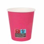 Set de Verres Algon Carton Produits à usage unique 200 ml Fuchsia 36 Unités (24 Pièces)