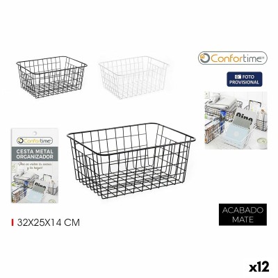 Panier Multi-usages Confortime 32 x 25 x 14 cm (12 Unités)