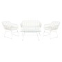 Meubles de jardin DKD Home Decor Blanc 124 x 74 x 84 cm (4 Pièces)
