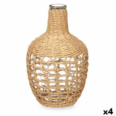 Bouteille Décorative Marron Verre 17 x 31 x 17 cm (4 Unités)