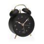 Alarm Clock Versa Black Metal 5,4 x 13,5 x 9,7 cm