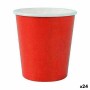 Set of glasses Algon Disposable Cardboard Red 20 Pieces 120 ml (24 Units)