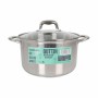 Casserole avec couvercle en verre Quttin Caesar Acier ø 26 x 15,5 cm (2 Unités)