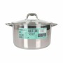 Casserole avec couvercle en verre Quttin Caesar Acier ø 30 x 17,5 cm (2 Unités)