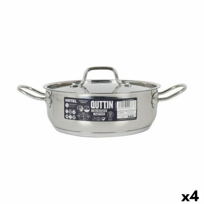 Casserole avec Couvercle Quttin Hotel ø 22 x 8 cm Acier (4 Unités)