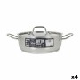 Casserole with lid Quttin Hotel ø 22 x 8 cm Steel (4 Units)