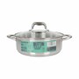 Casserole with glass lid Quttin Caesar Ø 26 x 9 cm Steel (4 Units)